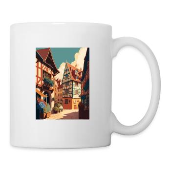 Alsacescape France Vintage Travel Poster Souvenir - Mug - white - Right