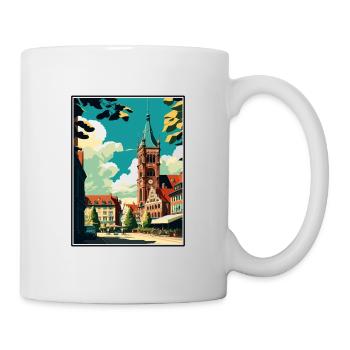 Braunschweig Deutschland Vintage Reiseposter Souvenir - Tasse - Weiß - Rechts