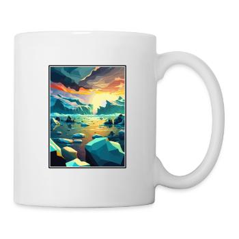 Jokulsarlon Islande Vintage voyage affiche Souvenir - Mug blanc - blanc - Droite