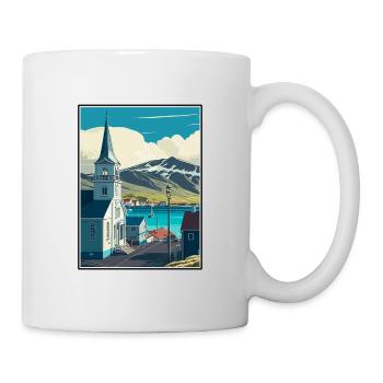 Husavik Iceland Vintage Travel Poster WPA Souvenir - Mug - white - Right