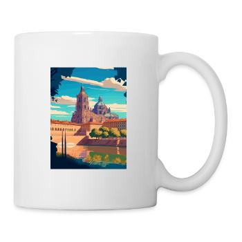 Salamanque Espagne Vintage voyage affiche WPA Souvenir - Mug blanc - blanc - Droite