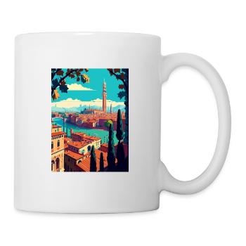 Vérone Italie Décoration Vintage Voyage Affiche WPA - Mug blanc - blanc - Droite