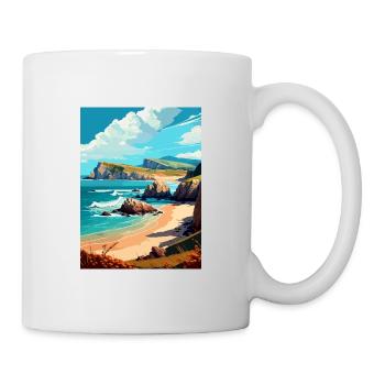 Cantabrie Espagne Vintage voyage affiche WPA Souvenir - Mug blanc - blanc - Droite