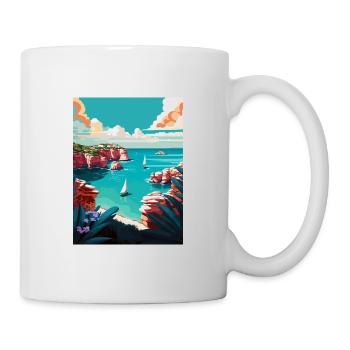 Menorca Spain Vintage Travel Poster WPA Souvenir - Mug - white - Right