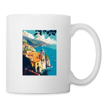 Amalfi Italie Vintage voyage affiche WPA Souvenir - Mug blanc - blanc - Droite
