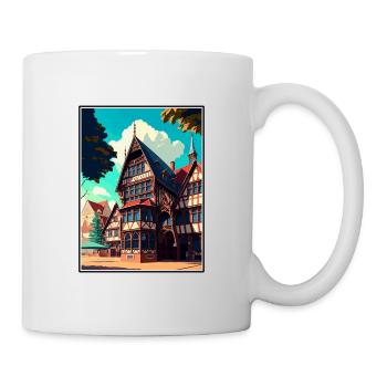 Hannover Deutschland Vintage Reiseposter Souvenir - Tasse - Weiß - Rechts