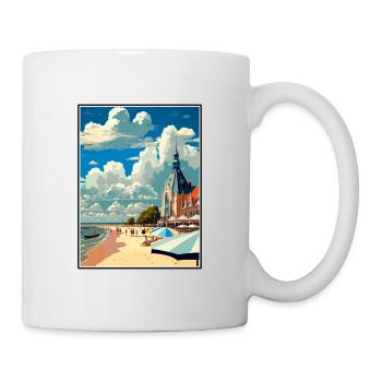 Rostock Germany Vintage Travel Poster WPA Souvenir - Mug - white - Right