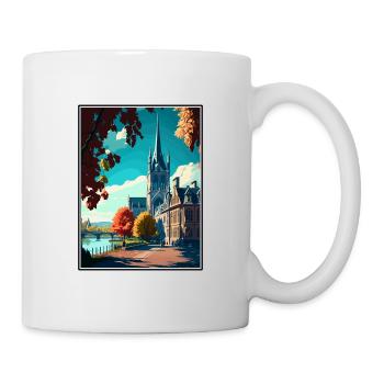 Bonn Allemagne Vintage voyage affiche WPA Souvenir - Mug blanc - blanc - Droite