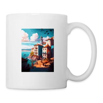 Santander Spanien Vintage Reiseposter WPA Souvenir - Tasse - Weiß - Rechts