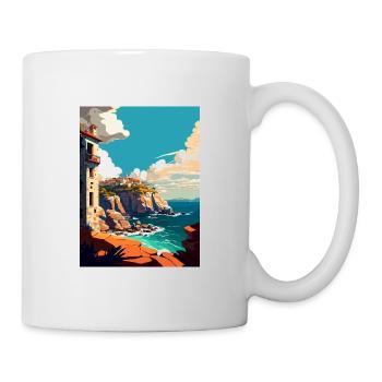 Galicien Spanien Vintage Reiseposter WPA Souvenir - Tasse - Weiß - Rechts