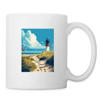 Sylt Insel Deutschland Vintage Reiseposter Souvenir - Tasse - Weiß - Rechts