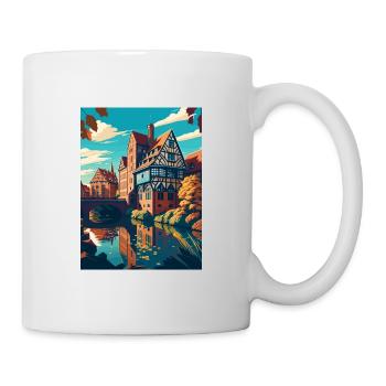 Nuremberg Decoration Germany Vintage Travel Poster - Mug - white - Right