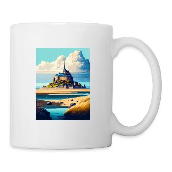 Mont Saint Michel France Vintage Travel Poster WPA - Mug - white - Right