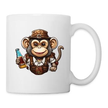 Lederhosen / Animal / Traditional costume / Tradition / Monkey - Mug - white - Right