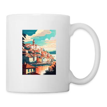 Coimbra Portugal Vintage voyage affiche Souvenir - Mug blanc - blanc - Droite