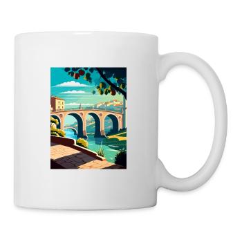 Chaves Portugal Funchal Vintage Reiseposter WPA - Tasse - Weiß - Rechts
