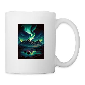 Aurores boréales aurores boréales Islande Souvenir - Mug blanc - blanc - Droite