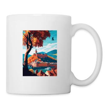Heidelbergscape European Germany Travel Poster - Mug - white - Right