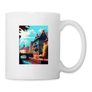 Straßburg Dekoration Frankreich Vintage Reiseposter - Tasse - Weiß - Rechts
