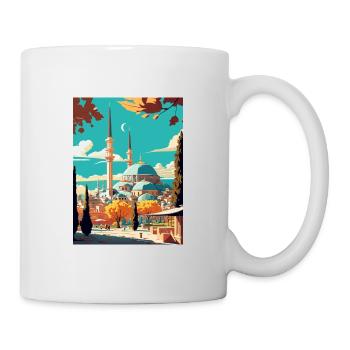 Konya Dekoration Türkei Vintage Reiseposter WPA - Tasse - Weiß - Rechts