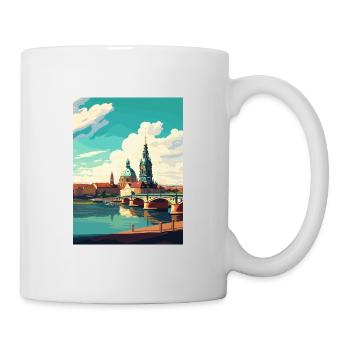 Dresde Allemagne Vintage voyage affiche WPA Souvenir - Mug blanc - blanc - Droite