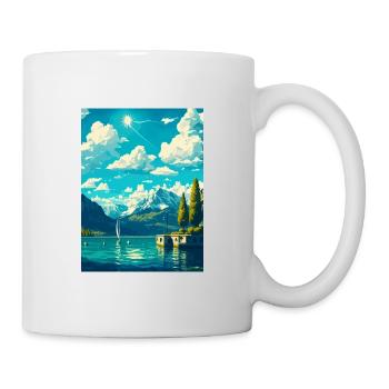 Genève Suisse Vintage voyage affiche Souvenir - Mug blanc - blanc - Droite