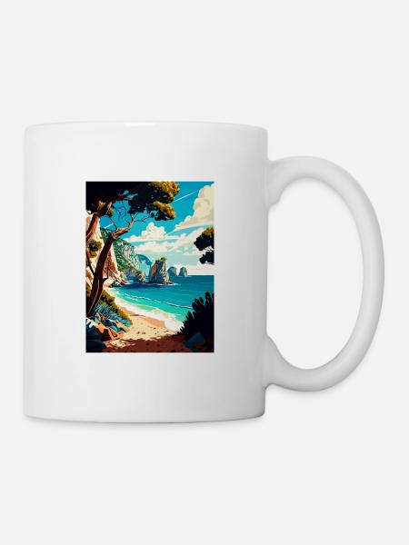Zakynthos Griechenland Dekoration Griechisches Reiseposter - Tasse - Weiß