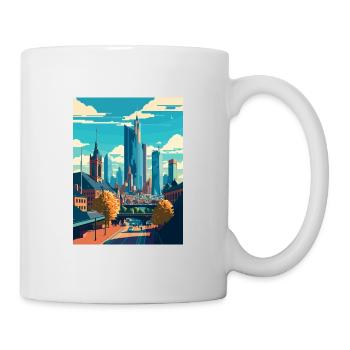 Francfort, Allemagne, Vintage voyage affiche Souvenir - Mug blanc - blanc - Droite