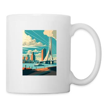 Rotterdam décoration Vintage voyage affiche WPA Art - Mug blanc - blanc - Droite