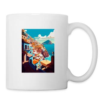 Positano Italy Vintage Travel Poster WPA Souvenir - Mug - white - Right
