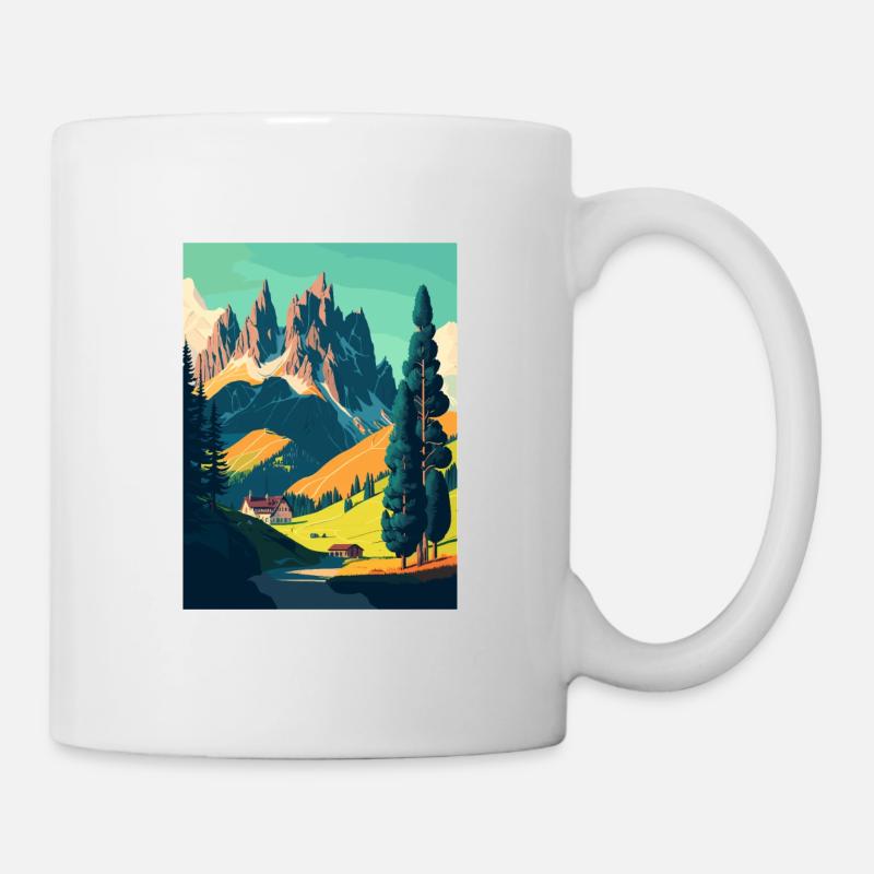 Dolomiten Dolomiten Dolomiten Gebirge Italien - Tasse - Weiß
