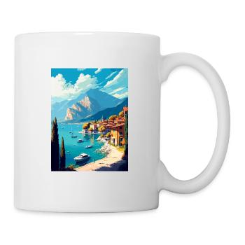 Lake Garda Decoration Vintage Travel Poster WPA - Mug - white - Right