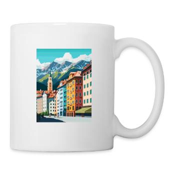 Innsbruck Austria Vintage Travel Poster Souvenir - Mug - white - Right
