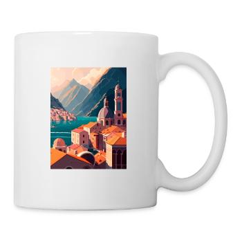 Kotor Monténégro Vintage voyage affiche Souvenir - Mug blanc - blanc - Droite