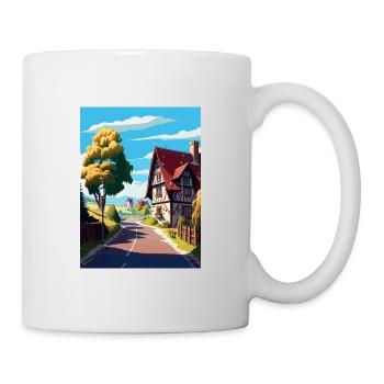 Route romantique Allemagne Vintage voyage affiche WPA - Mug blanc - blanc - Droite