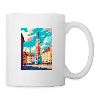 Poznan European Poland Vintage Travel Poster WPA - Mug - white - Right