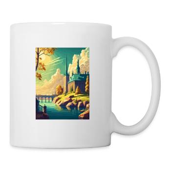 Stockholm Suède suédois Vintage voyage affiche WPA - Mug blanc - blanc - Droite