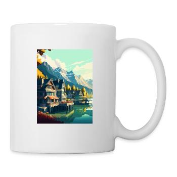 Interlaken Schweiz Vintage Reiseposter WPA - Tasse - Weiß - Rechts