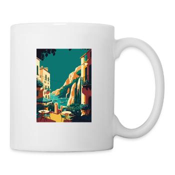Capri Italy Coastal Vintage Travel Poster Souvenir - Mug - white - Right