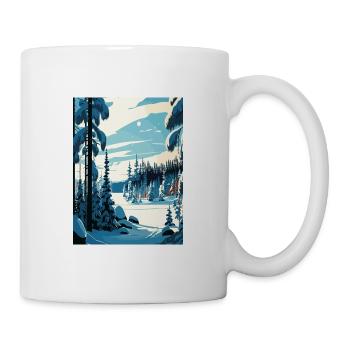Lappland Finnland Insel Vintage Reiseposter WPA - Tasse - Weiß - Rechts