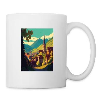 Transylvania Romania Village Room Travel Poster - Mug - white - Right