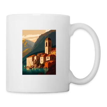 Kotor Monténégro Pologne polonaise chambre affiche de voyage - Mug blanc - blanc - Droite