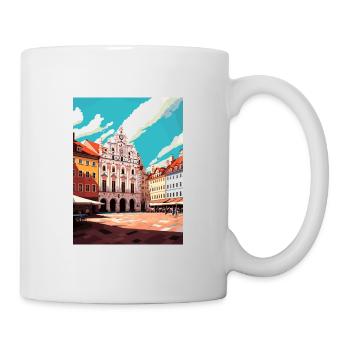 Rzeszow Pologne Affiche de voyage vintage WPA Souvenir - Mug blanc - blanc - Droite