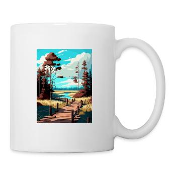 Polésie Pologne Affiche de voyage vintage WPA Souvenir - Mug blanc - blanc - Droite