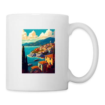 Kavala Grèce Décoration Vintage Voyage Affiche WPA - Mug blanc - blanc - Droite