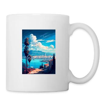Izmir Turquie Vintage voyage affiche WPA Souvenir - Mug blanc - blanc - Droite