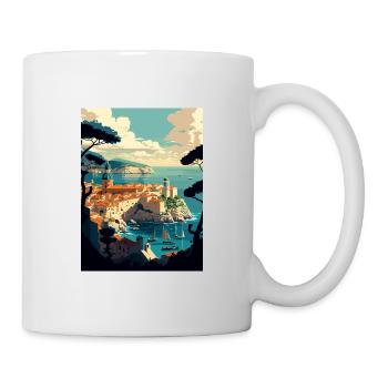 Dubrovnik Croatie Vintage voyage affiche Souvenir - Mug blanc - blanc - Droite