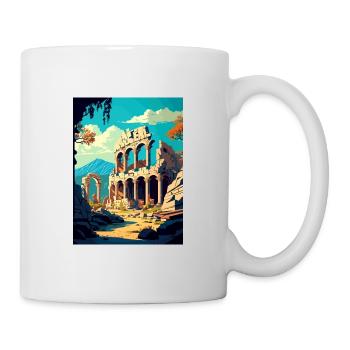 Termessos Turquie Vintage voyage affiche Souvenir - Mug blanc - blanc - Droite