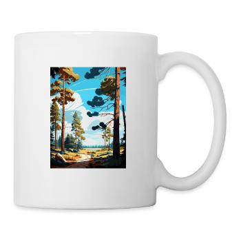 swietokrzyski Pologne Vintage Voyage Affiche WPA Art - Mug blanc - blanc - Droite