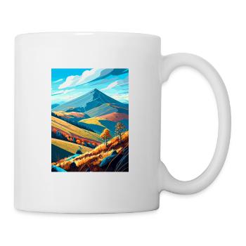 Bieszczady Pologne Vintage Voyage Poster Souvenir - Mug blanc - blanc - Droite